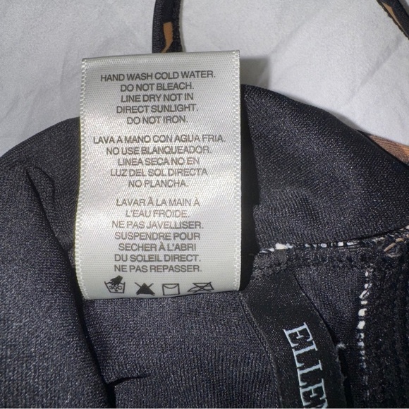 Ellen Tracy Brown and Black One Piece Swimsuit with Cheetah Print - Picture 8 of 8